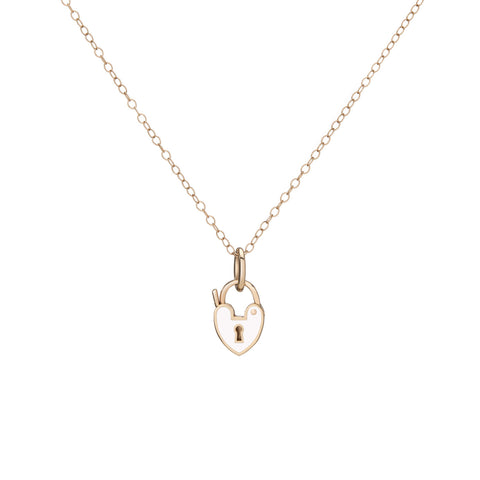 Montmorency Mini Enamel Heartlock Necklace