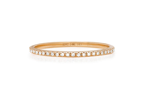 EF - Rose Gold Diamond Eternity Stack Ring
