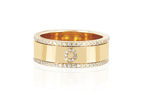 EF - 14k Yellow Diamond Love Spinning Ring