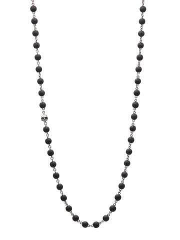 John Varvatos - Silver Skull Bead NECKLACE